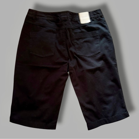 Ashworth Performance NWT Shorts Black Golf Tailored Stretch Bermudas Size 10 - Picture 3 of 12